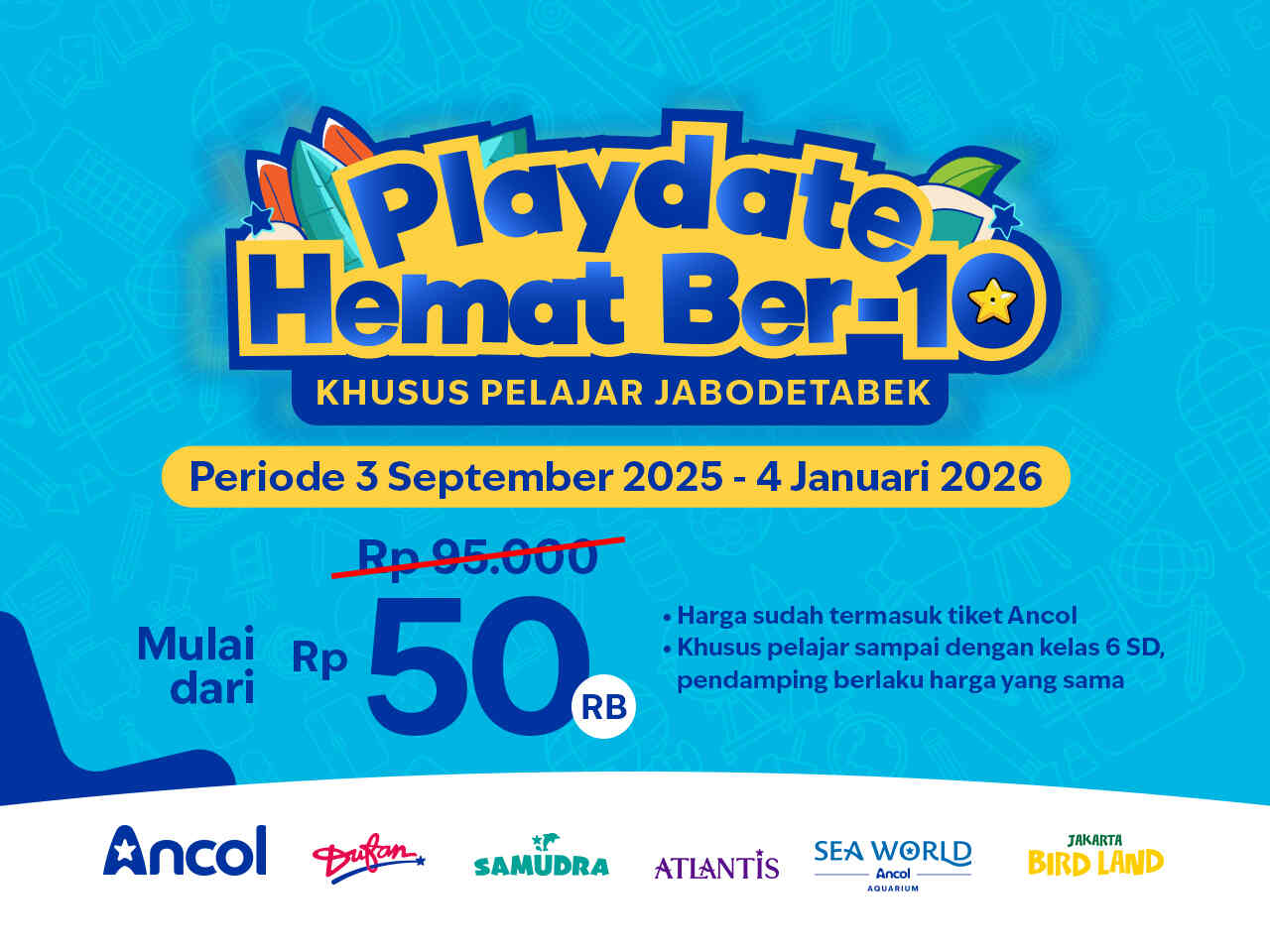 Playdate di Ancol! Ber-10 liburan bareng teman jadi lebih HEMAT!